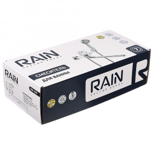 RAIN Смеситель для ванны Цитрин, прямой излив 30см, душ. набор, картридж 35мм, латунь, хром