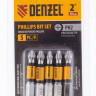 Набор бит, PH2x50, 5 шт. Denzel