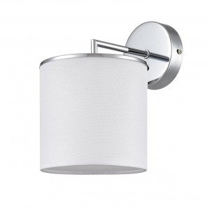 LUMION 6591/1W CLASSI LN25 хром/бел., мет./текстиль Бра E14 40W 220V SUNTORI