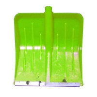 Лопата снеговая пласт с планк 430х490 МЕТЕЛИЦА ЛЮКС d32 ЗЕЛЕНАЯ (10)