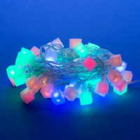 Гирлянда-нить ULD-S0700-050/DTA CUBES-1 &quot;Кубики&quot; 50LED разноцв. 7м, 8реж. IP20, 2,5W Uniel
