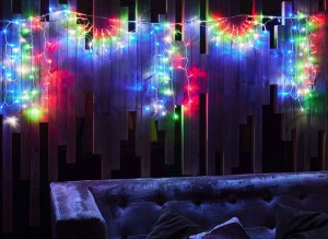 Гирлянда-занавес ULD-E1906-180/DTK "Радуга" 180LED разноцв. 1.9x0.6/14н. 8реж, соед.8мод. IP20 Uniel
