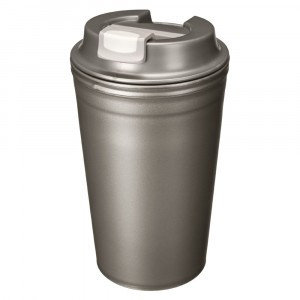 Термостакан с клапаном 350мл металлик бежевый 434260042 Бытпласт