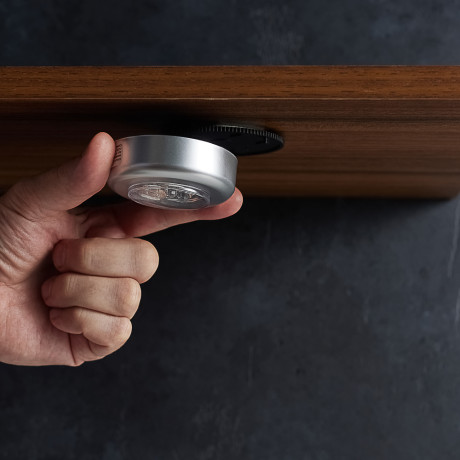 FORZA Светильник точечный нажимной, 6,5см, 3xААА, 4 LED, пластик