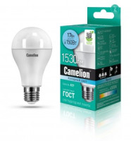 Camelion ЛОН A65 E27 17W(1530lm 270°) 4500K 4K матов. 130x65 пластик LED17-A65/845/E27