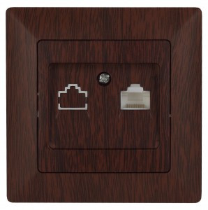 ЭРА Intro Solo роз. СУ комп. 1 мест. RJ45, венге 4-303-10, 4556