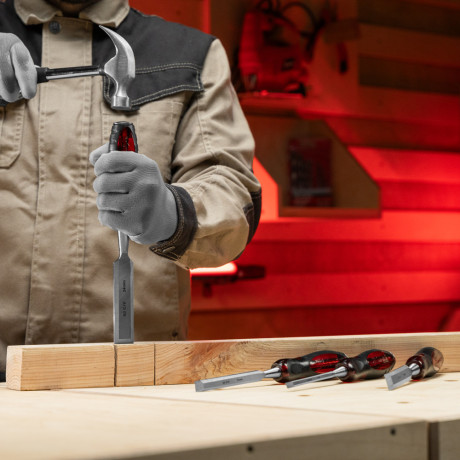 Набор долот-стамесок плоских "Тигровый глаз", 4 шт, 6-12-18-24 мм Matrix