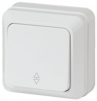 ЭРА Intro Quadro перекл. ОУ, 1 кл, 10A, белый, 250В, IP20, 2-103-01 8887