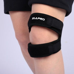 SILAPRO Суппорт-фиксатор X-образный на колено 45x27см, нейлон 22%, лайкра 22%, неопрен 56%
