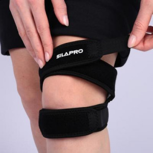 SILAPRO Суппорт-фиксатор X-образный на колено 45x27см, нейлон 22%, лайкра 22%, неопрен 56%