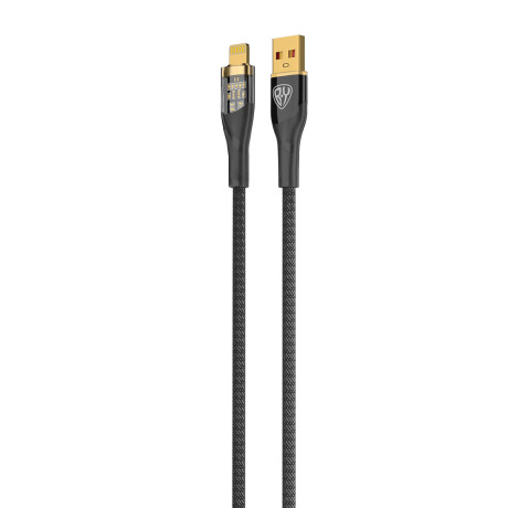 BY Кабель для зарядки Space Cable Techno iP, 1 м, 2.4А, Быстрая зарядка, черный