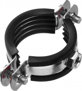 Хомут трубный с гайкой, оцинкованный, 1 1/4", 8шт, ЗУБР Мастер 37850-40-45