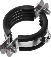 Хомут трубный с гайкой, оцинкованный, 1 1/4", 8шт, ЗУБР Мастер 37850-40-45