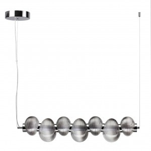 ODEON LIGHT 5096/24L L-VISION ODL25 419 /дымч.град./стекло Подвес линейнLED 24W 4000K 1948lm BRUCO