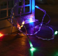 Гирлянда-нить (бат) ULD-S0150-010/STB/2AA MULTI 10LED разноцв. 1,5м (2xAA) прозр.провод IP20 Uniel