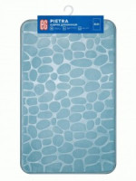 Коврик для ванной  50x80см Pietra серый(фланель+п/у пена с эф памяти),19184/ Еврогарант