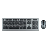 BY Набор беспроводной клавиатура и мышь, 104 кл.,6D бесш. клик,&quot;copy-paste&quot;,1200DPI,ААА, серебристый