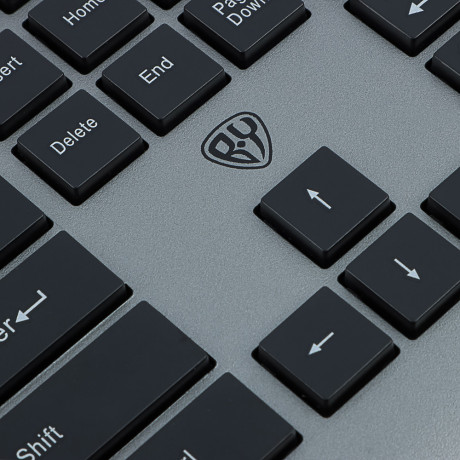 BY Набор беспроводной клавиатура и мышь, 104 кл.,6D бесш. клик,"copy-paste",1200DPI,ААА, серебристый