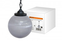 TDM св-к подвес. НСБ 02-60-252 УХЛ4 60W IP40 шар прозрачный с огранкой 250мм цепь черная SQ0313-0010