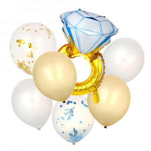 FNtastic Набор воздушных шаров, 7 шт, кольцо фольга 48x70см, латекс 12&quot;
