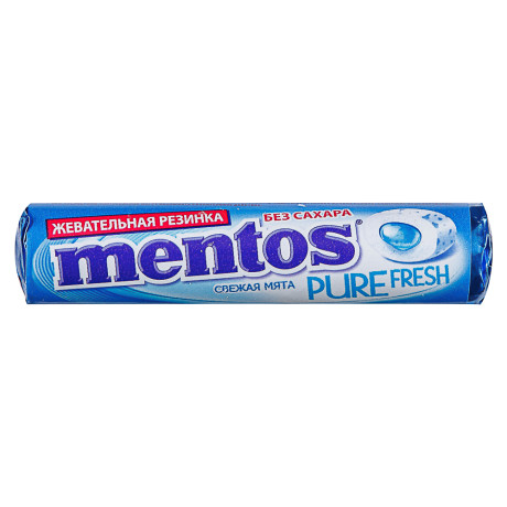 Жевательная резинка MENTOS PURE FRESH вишня, арбуз, виноград, мята, тутти-фрутти 15,5г.