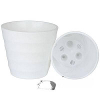 Горшок "Лаура" 1,4л Белый ЛР14-10 Ливингрин (18)