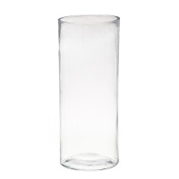 Ваза, 10х24,5 см, стекло, прозрачная, цилиндр