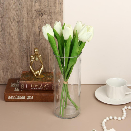 Ваза, 10х24,5 см, стекло, прозрачная, цилиндр