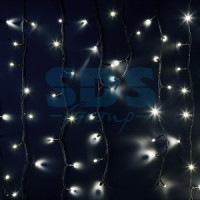 Гирлянда-бахрома ул. Айсикл 480LED бел. 6*1,5м/48нит., черн.кауч. IP65 255-295 Neon Night