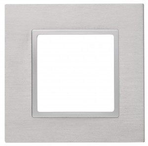 ЭРА 14 Elegance рамка СУ 1 мест.металл, алюминий+алюм 14-5201-03 5756