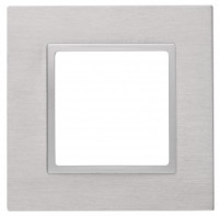 ЭРА 14 Elegance рамка СУ 1 мест.металл, алюминий+алюм 14-5201-03 5756