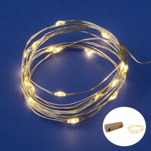 Гирлянда-нить св/д «Роса» 3xLR44(в/к), 2м 20 LED провод медн ULD-S0200-020/SСR/3LR IP20 Uniel