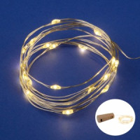 Гирлянда-нить св/д «Роса» 3xLR44(в/к), 2м 20 LED провод медн ULD-S0200-020/SСR/3LR IP20 Uniel