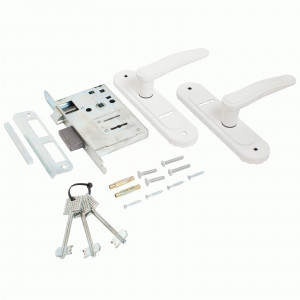 Замок врезной с/руч Птимаш ЗВ9-4.03 белый (10)