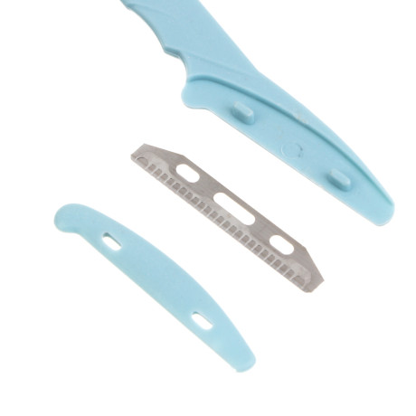 Бритва для бровей 3 шт тм ЮНИLOOK, пластик, металл, 14см, разноцветные