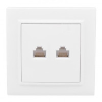 EKF Минск роз. комп. СУ 2 мест. бел. (RJ45+RJ45) ERK02-035-10