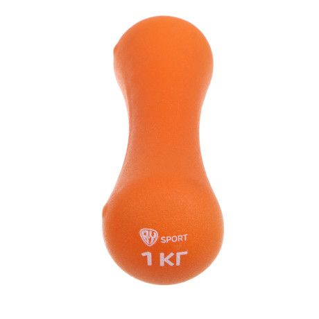 Гантель в форме кости 1кг (+- 100 гр) тм BY SPORT, металл, неопреновое покрытие