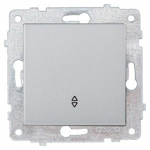 OVIVO мех. выкл. СУ 1 кл. 10А (проходной) серебро (ко всем рамкам) 600-000210-209