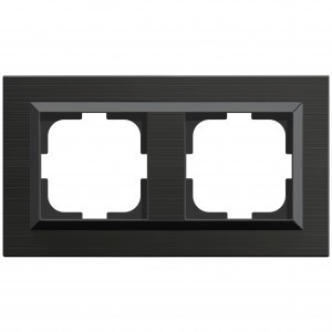 OVIVO Рамка СУ 2 мест. QUANTUM, антрацит, 405-350000-226