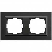 OVIVO Рамка СУ 2 мест. QUANTUM, антрацит, 405-350000-226