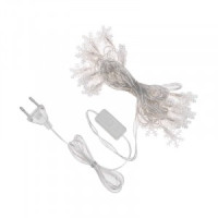 Гирлянда-нить Снежинки большие 20LED , 5м , разноцв (RG/RB) мигание, прозр шнур NEON-NIGHT 304-024