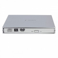 Внешний DVD-привод с интерфейсом USB 2.0 Gembird DVD-USB-02-SV пластик, серебро