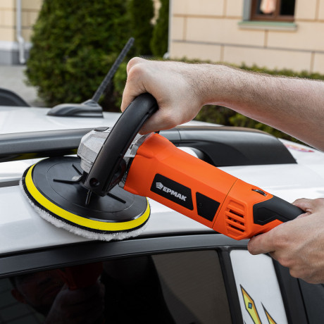 ЕРМАК Углошлифовальная полировочная машина, УПМ-180/1400 вт