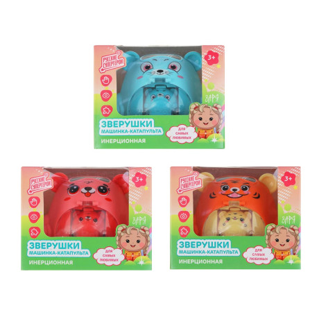 BY Развивающая игрушка Зверушки "Русские Супергерои", ABS, 10х10,6х8,8см, 3 дизайна