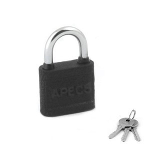 Замок навес Апекс PD-03-40 чугун, Ш40*В60мм, дуж d=6мм автомат, 3анг кл., защит. кольца (120,12)