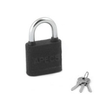 Замок навес Апекс PD-03-40 чугун, Ш40*В60мм, дуж d=6мм автомат, 3анг кл., защит. кольца (120,12)