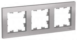 Systeme Electric AtlasDesign рамка СУ 3 мест. алюм. ATN000303 (5!)