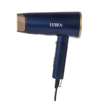LEBEN Фен для волос, 2000 Вт, 2 скорости, 2 темп.реж., темно-синий, матовое покрытие, концентратор