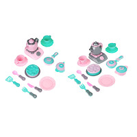 ИГРОЛЕНД Игровой набор посудки &quot;Нежный&quot; с плитой, 17 пред., пластик, 18x13x11 см, для детей 3+