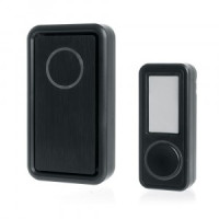 Feron звонок беспроводной IP20 18 мелодий, черный 123x70x23 (кнопка IP44, 38x22x92) E-379 41436